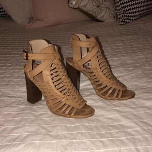 Tan Strappy 3” heels